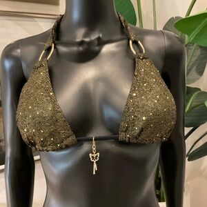 Charming Bikinis | Swim | Blackgold Shimmery Bikini With Charming